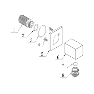 Square Wall Outlet Elbow Bathwise
