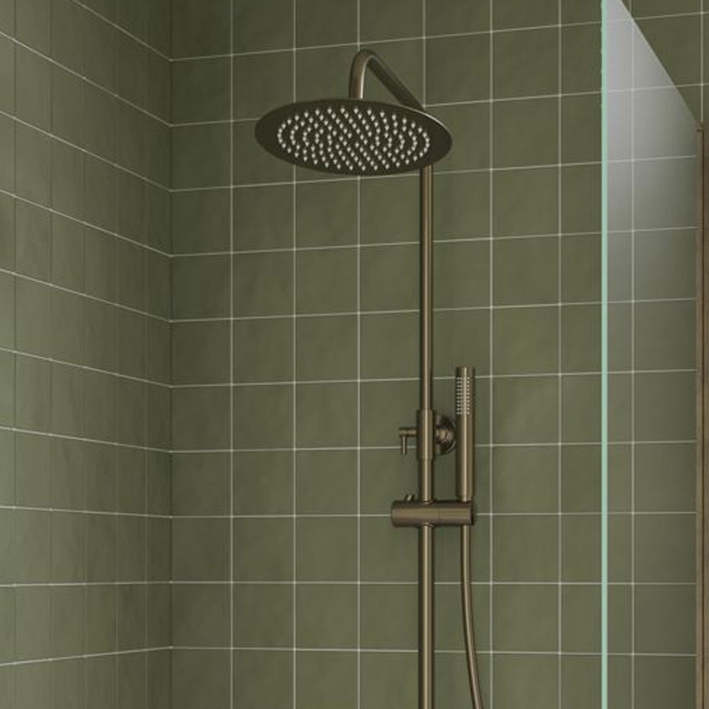 Aurora Thermostatic Bar Mixer w/Riser Kit Bathwise