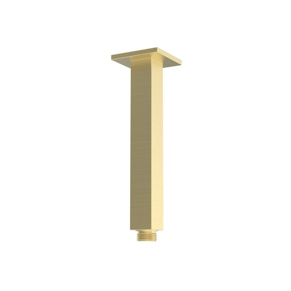 Cosmic 180mm Square Ceiling Arm - Brushed Brass