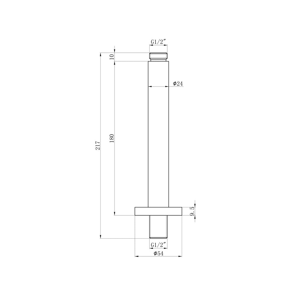 Aurora Ceiling Arm Bathwise