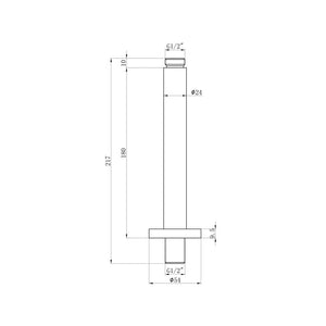 Aurora Ceiling Arm Bathwise