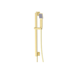 Cosmic Square Riser Rail Kit w/Elbow & Handset - Brushed Brass