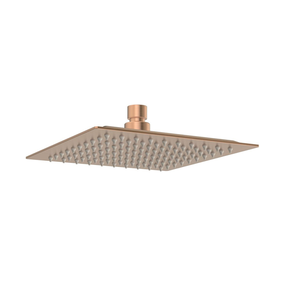 Cosmic 200mm Square Ultraslim Showerhead - Brushed Bronze