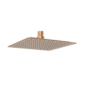 Cosmic 200mm Square Ultraslim Showerhead - Brushed Bronze