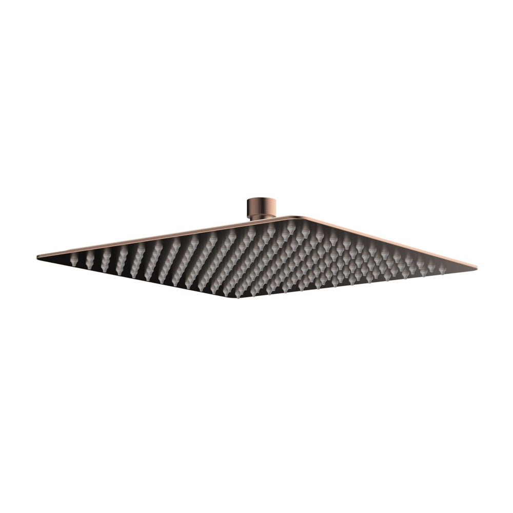 Cosmic 250mm Square Ultraslim Showerhead - Brushed Bronze