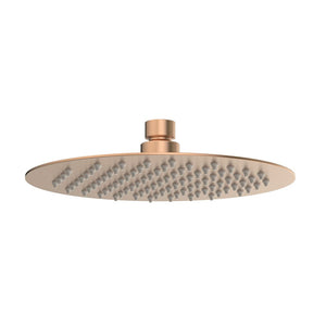 Aurora 200mm Round Ultraslim Showerhead - Brushed Bronze