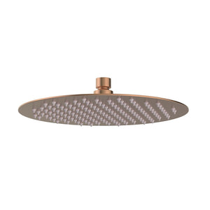 Aurora 250mm Round Ultraslim Showerhead - Brushed Bronze