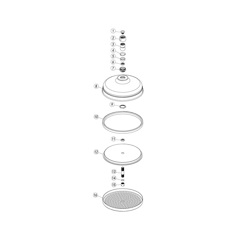 Auvellis Solenne 200mm Traditional Fixed Shower Head | Brushed Brass | PFDICM0906 | image 4