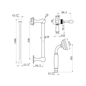 Berwick Traditional Slider Rail Kit Bathwise