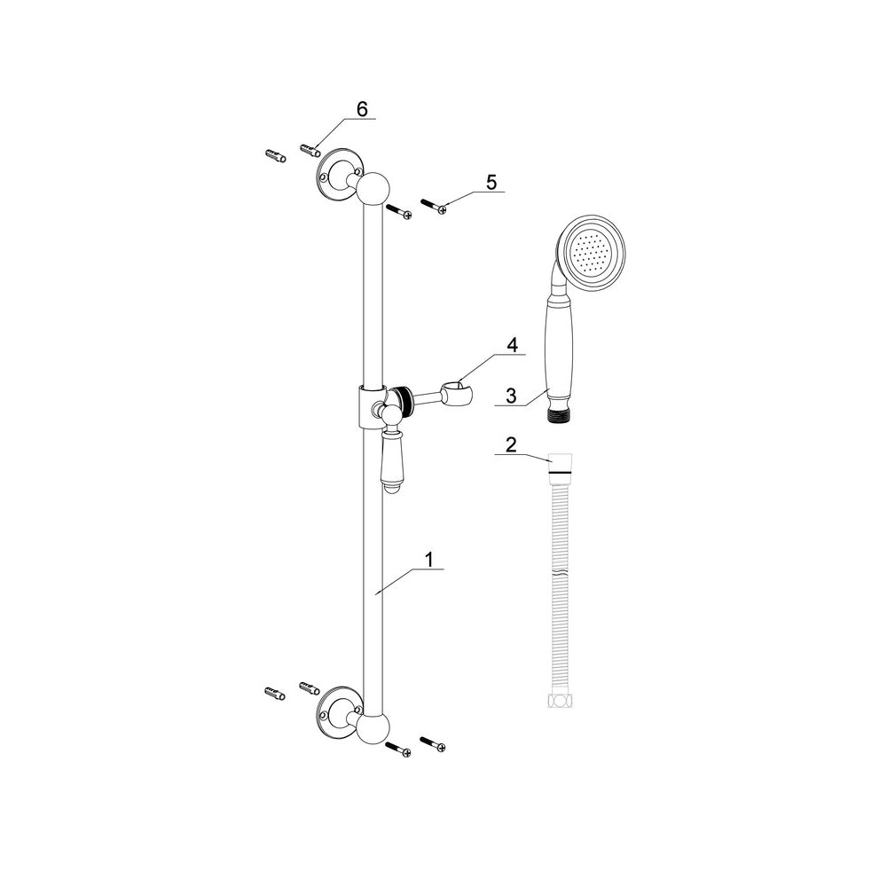 Auvellis Solenne Traditional Slider Rail Kit – Brushed Brass
