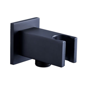 Cosmic Square Handset Wall Bracket with Wall Outlet - Matt Black
