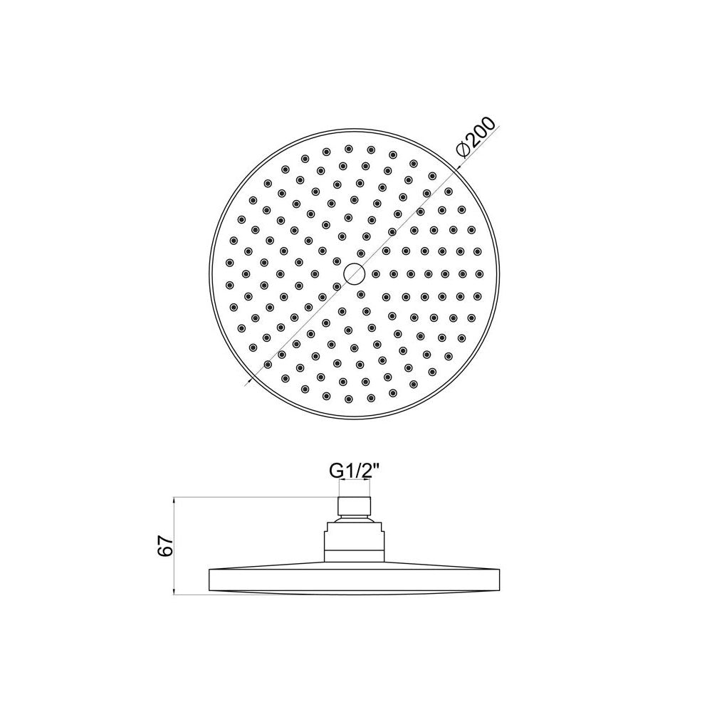 Astro 1 Outlet Round Thermostatic Shower Pack With Over Head Shower And Arm Chrome