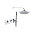 Luna 2 Outlet Horizontal Thermostatic Shower Pack With Abs Overhead Fixed Shower And Oultet Shower Kit Chrome