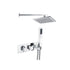 Lyra 2 Outlet Horizontal Thermostatic Shower Pack With Brass Overhead Fixed Shower And Outlet Shower Kit Chrome
