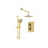 Comet 2 Outlet Round Thermostatic Shower Pack With Brass Overhead Shower And Slide Rail Shower Kit Chrome