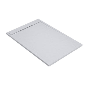 30mm Slate 1000x800mm Rectangular Tray & Waste – White