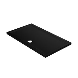 40mm Low Profile 1200x800mm Rectangular Tray & Waste – Matt Black