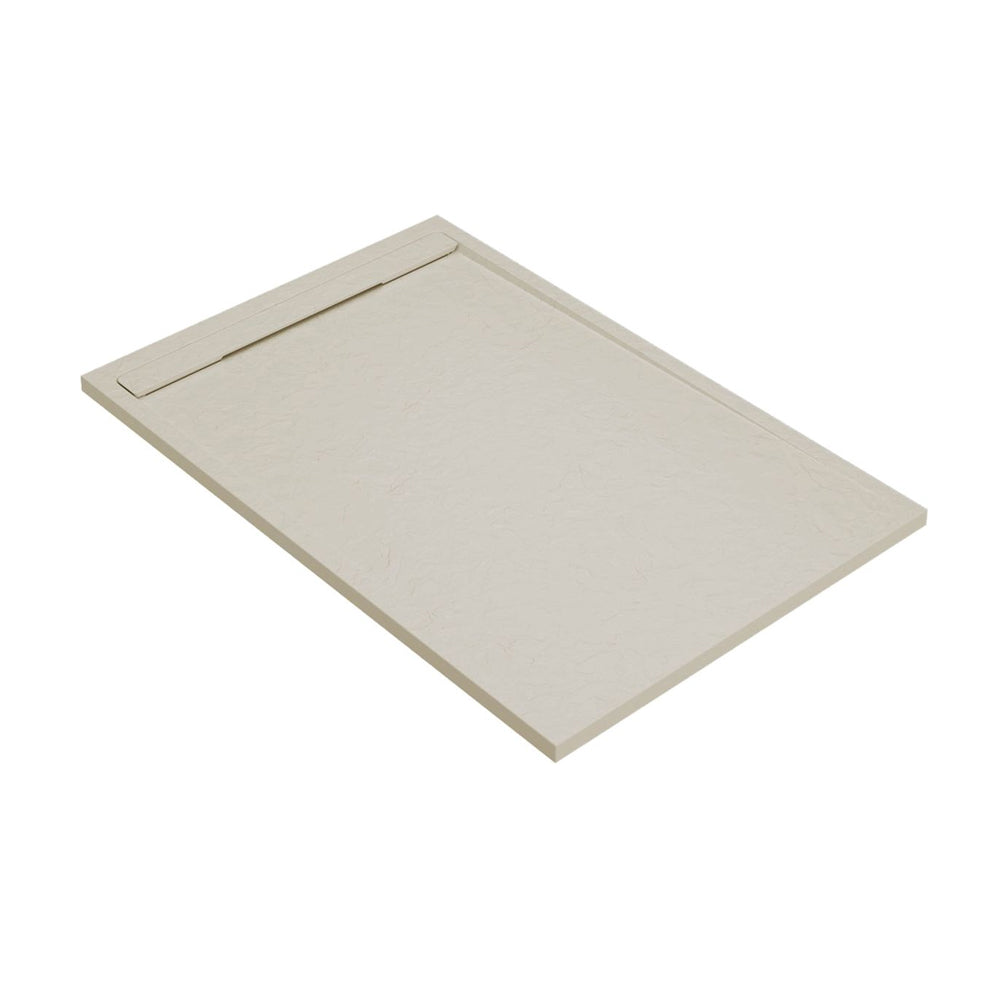 30mm Slate 1200x800mm Rectangular Tray & Waste – Latte