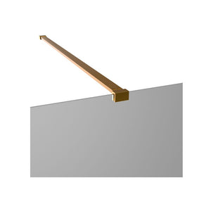 1100mm Wetroom Panel & Support Bar – Brushed Bronze