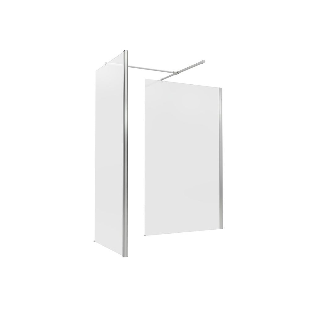 700mm Wetroom Panel & Support Bar – Chrome