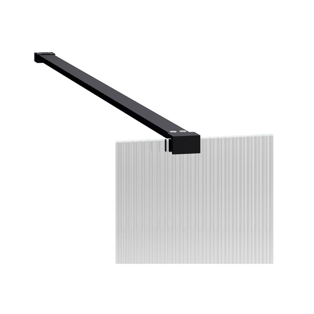 760mm Wetroom Side Panel & Arm – Black