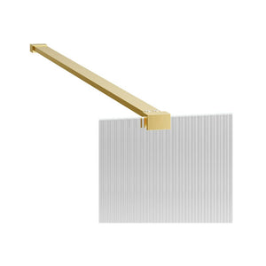 800mm Wetroom Side Panel & Arm – Brushed Brass