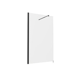 900mm Wetroom Panel & Support Bar – Black
