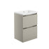 Carino Floor Standing Unit Latte With Ceramic Washbasin