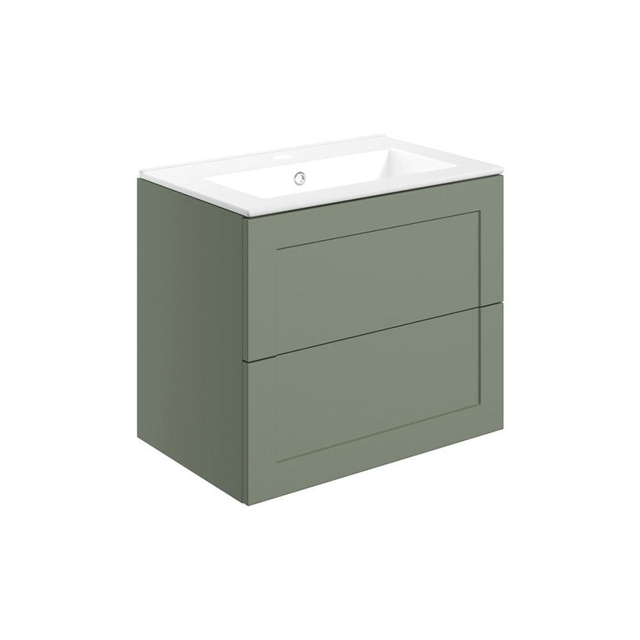 Auvellis Solenne 615mm Wall-Hung 2-Drawer Vanity Unit with Ceramic Basin