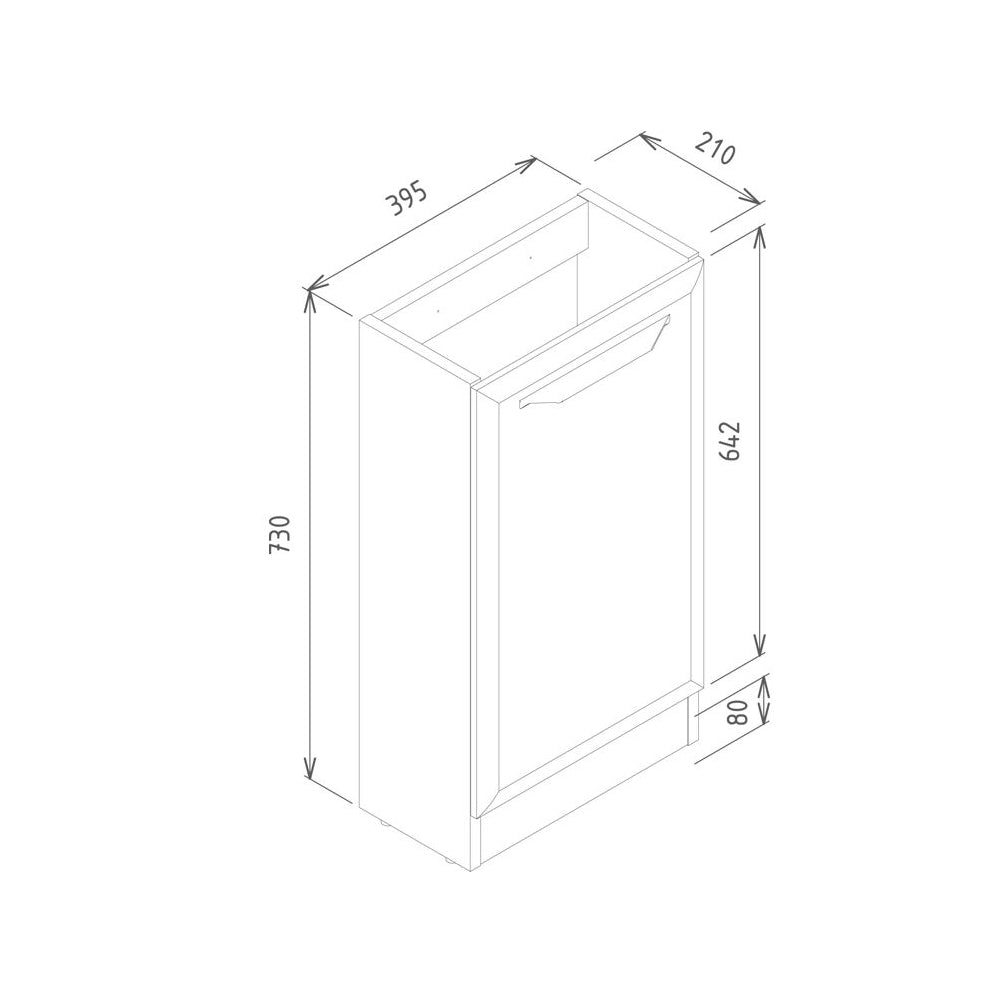 Auvellis Arven 410mm floor-standing cloakroom vanity with basin