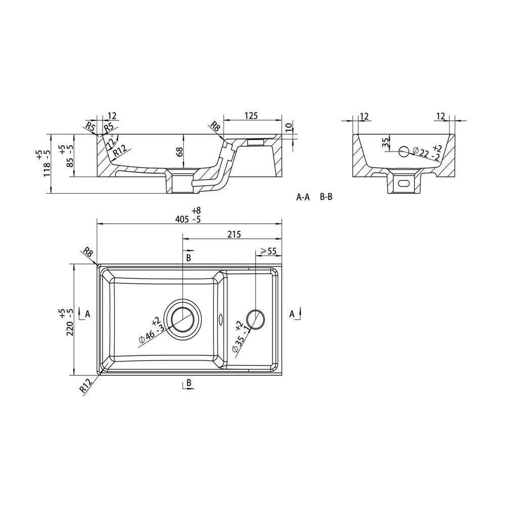 Mika Cloakroom Basin And Wall Mounted Unit Bathwise