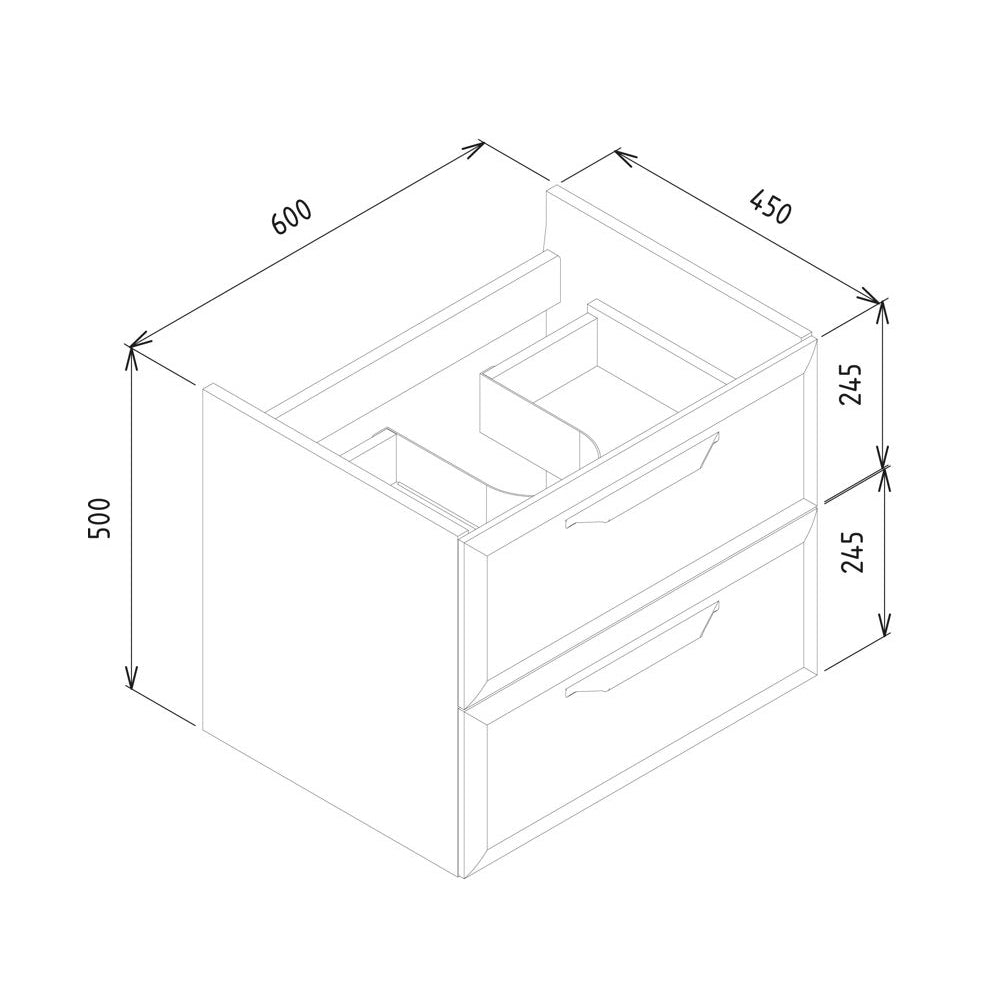 Mika Double Bowl Washbasin With 2 Single Tapholes And Wall Unit Bathwise