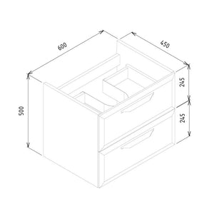 Mika Double Bowl Washbasin With 2 Single Tapholes And Wall Unit Bathwise