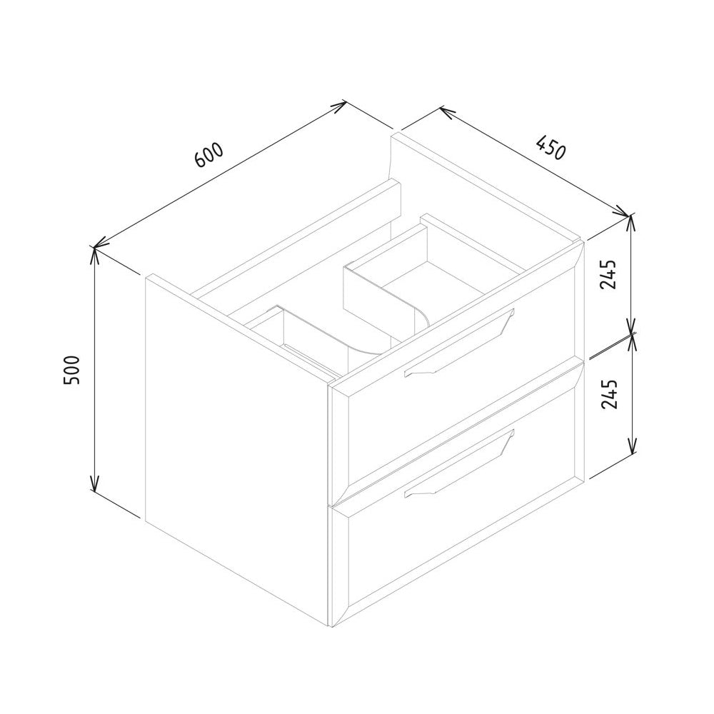 Auvellis Arven 1210mm double-bowl wall-hung vanity with 0 tap-hole basin