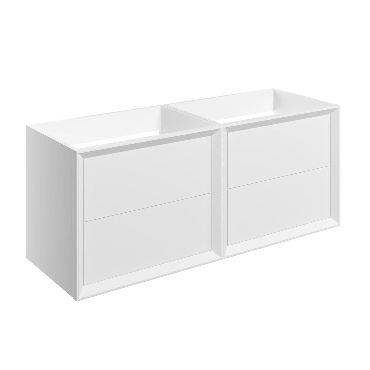 Auvellis Solenne 1190mm wall-hung four-drawer unit — Matt White — supplier code PFDIFTP5784