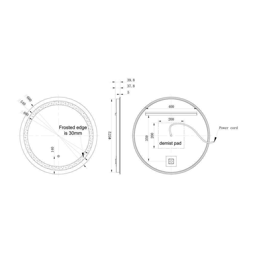 Auvellis Nexara Round LED Mirror – detail image 2
