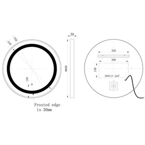 Auvellis Castellon Round Framed LED Mirror – detail image 8