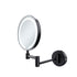 Hoshi Wall Mounted Round Cosmetic Mirror With Halo Light Plain And 5x Magnification