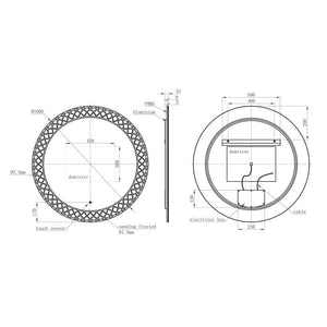 Toya Round LED Mirror Bathwise