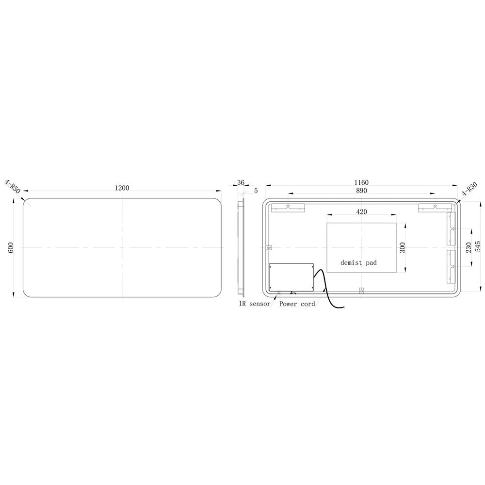 Auvellis Javea Back-Lit LED Mirror – detail image 6