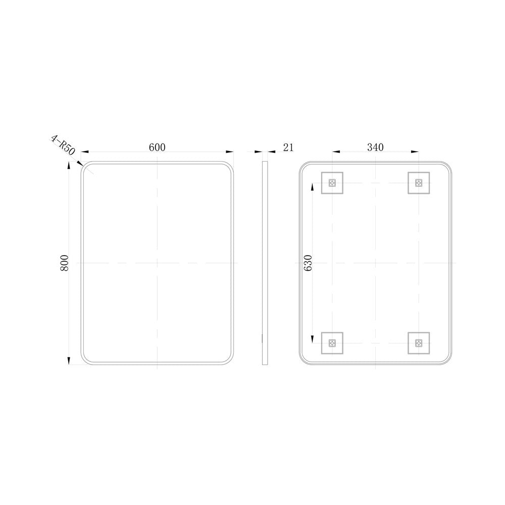 Auvellis Nexara Rectangular Framed Mirror – detail image 3