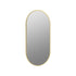 Kenji Oblong Plain Mirror With Brushed Brass Edging