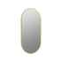 Kenji Oblong Plain Mirror With Brushed Brass Edging