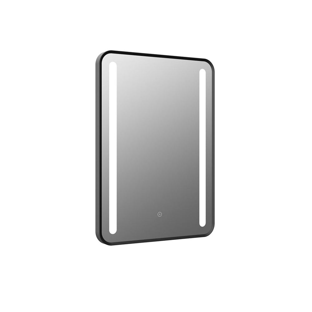 Frontier 500x700mm Rounded Front-Lit LED Mirror – Black