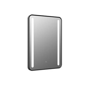 Frontier 500x700mm Rounded Front-Lit LED Mirror – Black