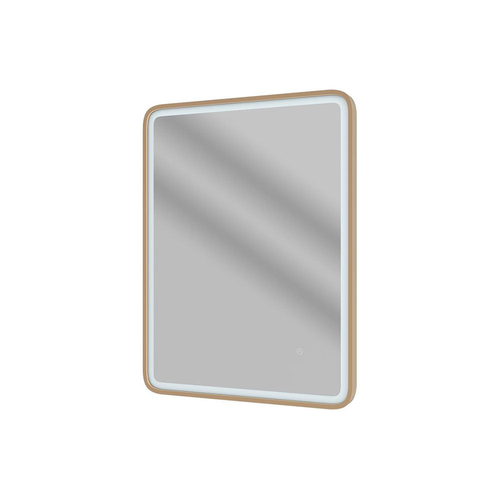 Auvellis Nexara Rectangular Framed LED Mirror – Brushed Bronze