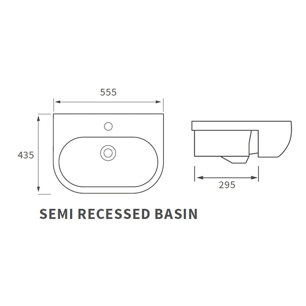 Senna Semi Recessed Basin Bathwise