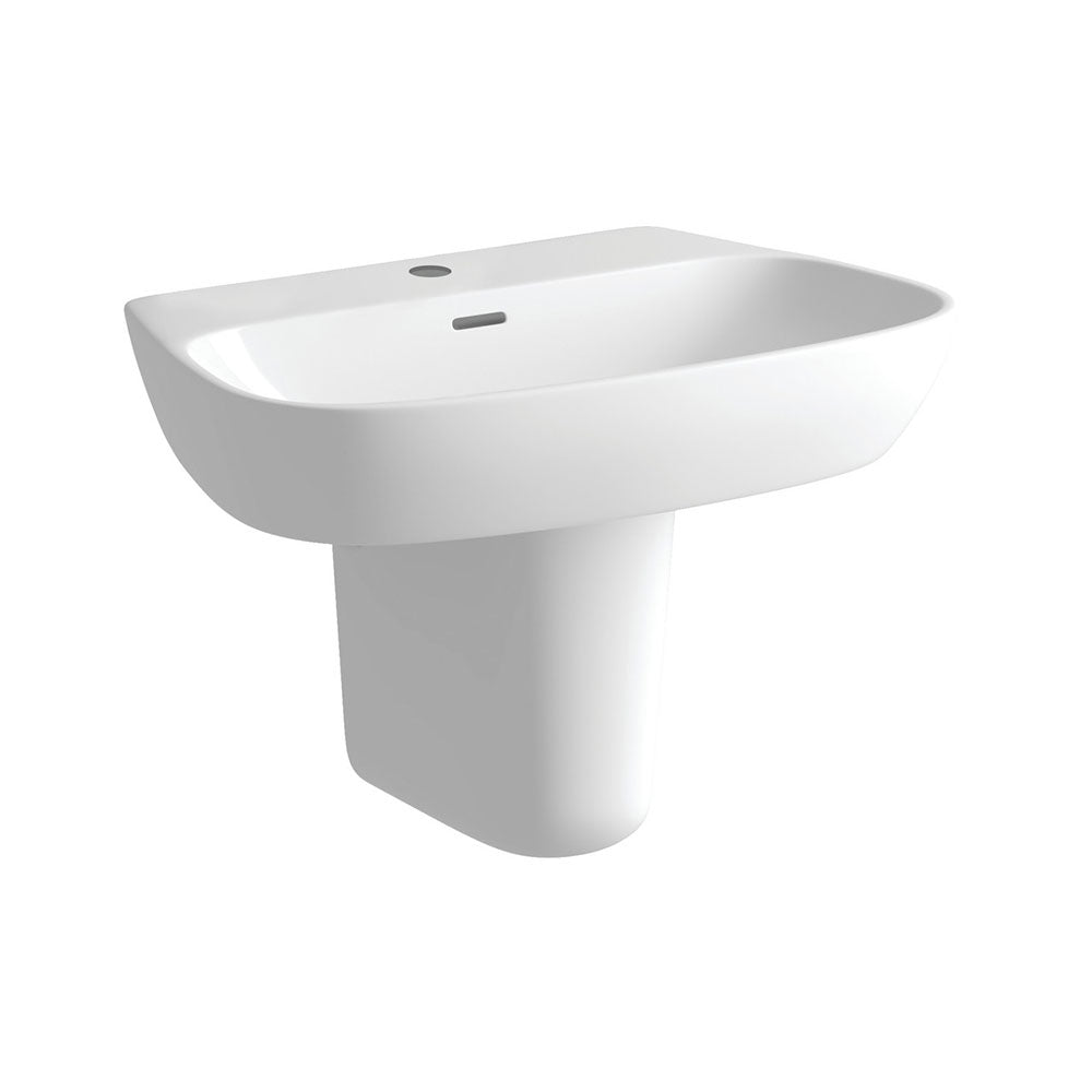 Auvellis Arven 600 x 400mm basin with semi-pedestal