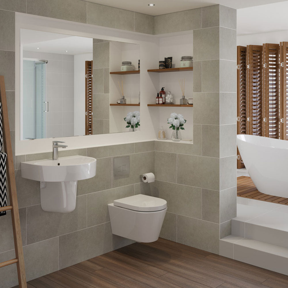 Cilantro Basin And Semi Pedestal Bathwise