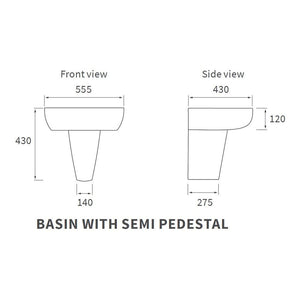 Cilantro Basin And Semi Pedestal Bathwise